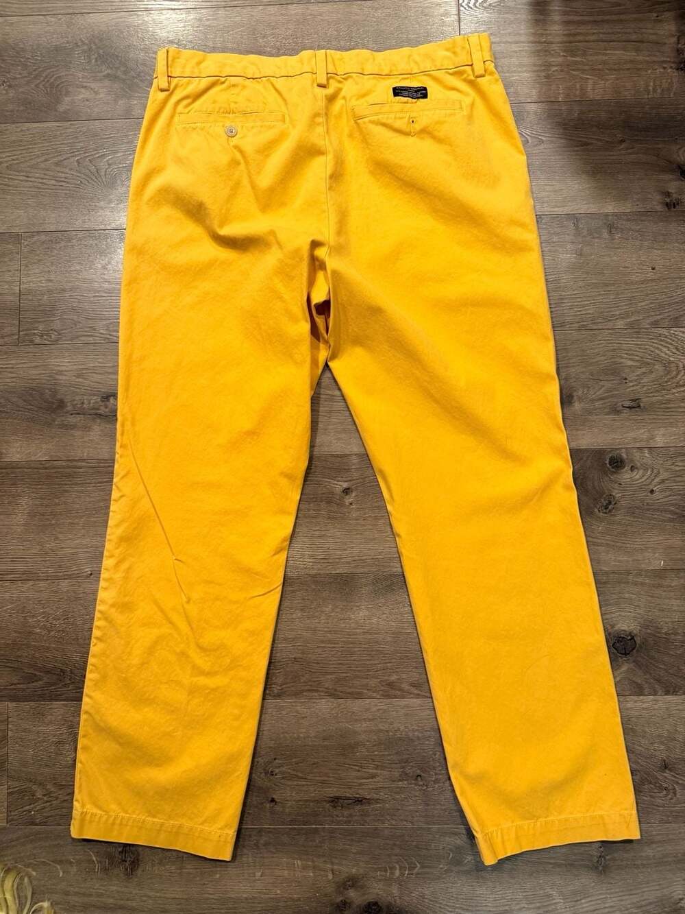 Banana Republic Emerson Chino Pants Men's 35x32 Yellow Cotton - Picture 6 of 8
